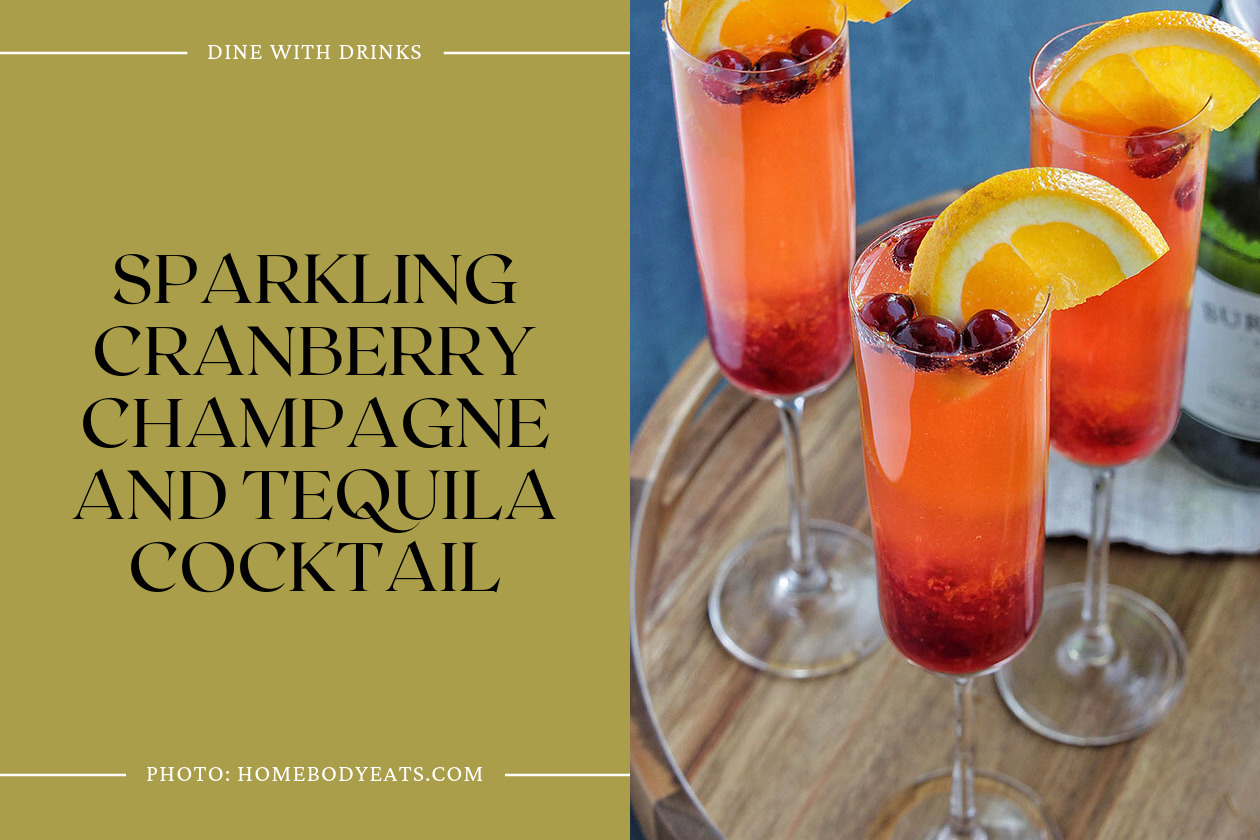 Sparkling Cranberry Champagne And Tequila Cocktail