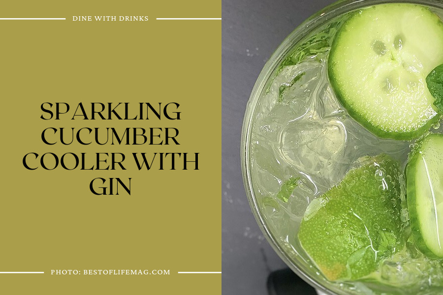 Sparkling Cucumber Cooler With Gin