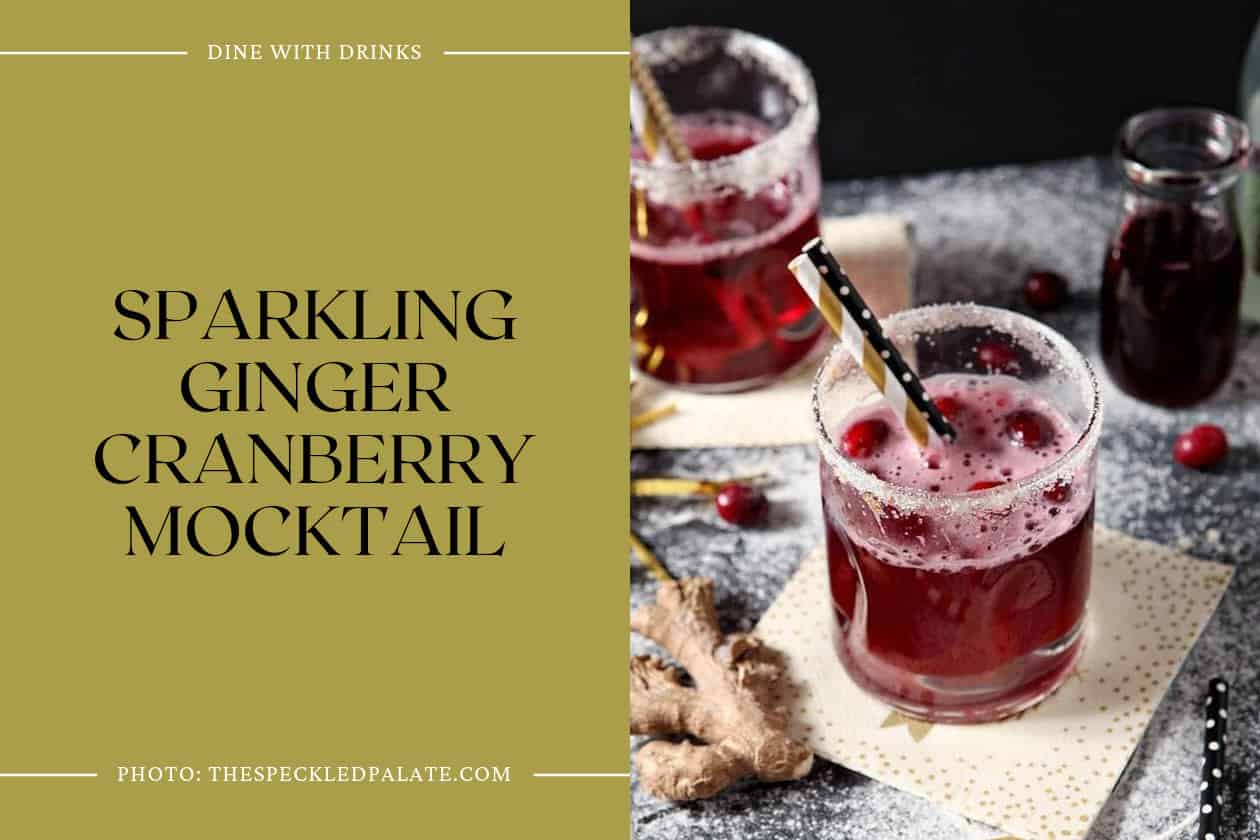 Sparkling Ginger Cranberry Mocktail