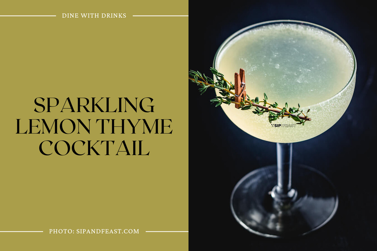 Sparkling Lemon Thyme Cocktail