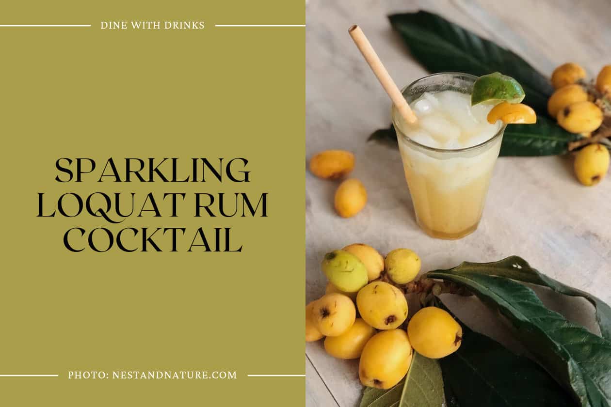 Sparkling Loquat Rum Cocktail