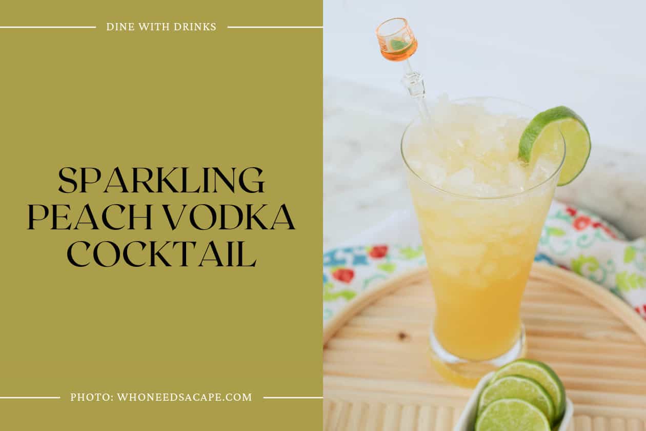 Sparkling Peach Vodka Cocktail