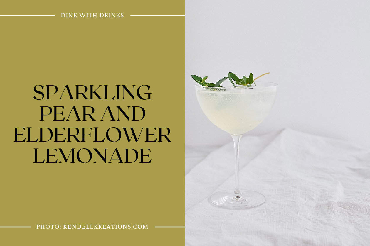 Sparkling Pear And Elderflower Lemonade