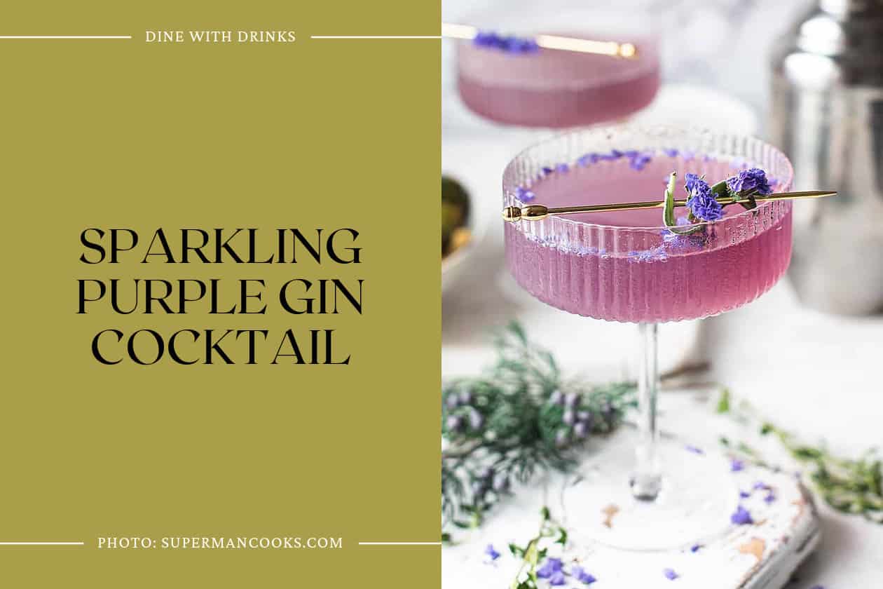 Sparkling Purple Gin Cocktail
