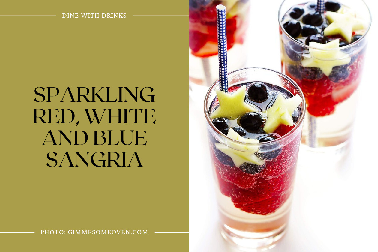 Sparkling Red, White And Blue Sangria