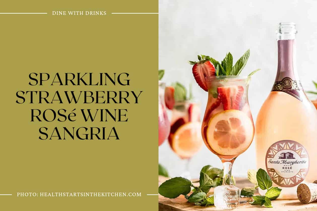 Sparkling Strawberry Rosé Wine Sangria