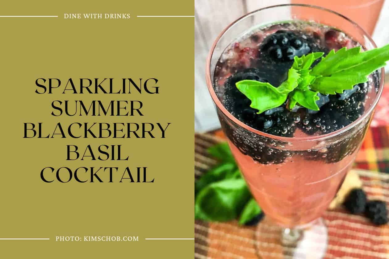 Sparkling Summer Blackberry Basil Cocktail