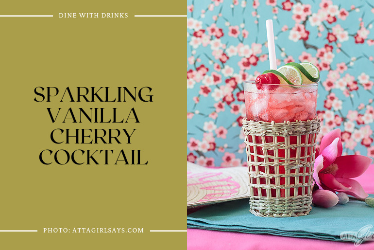 Sparkling Vanilla Cherry Cocktail