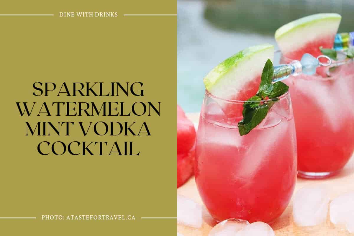 Sparkling Watermelon Mint Vodka Cocktail