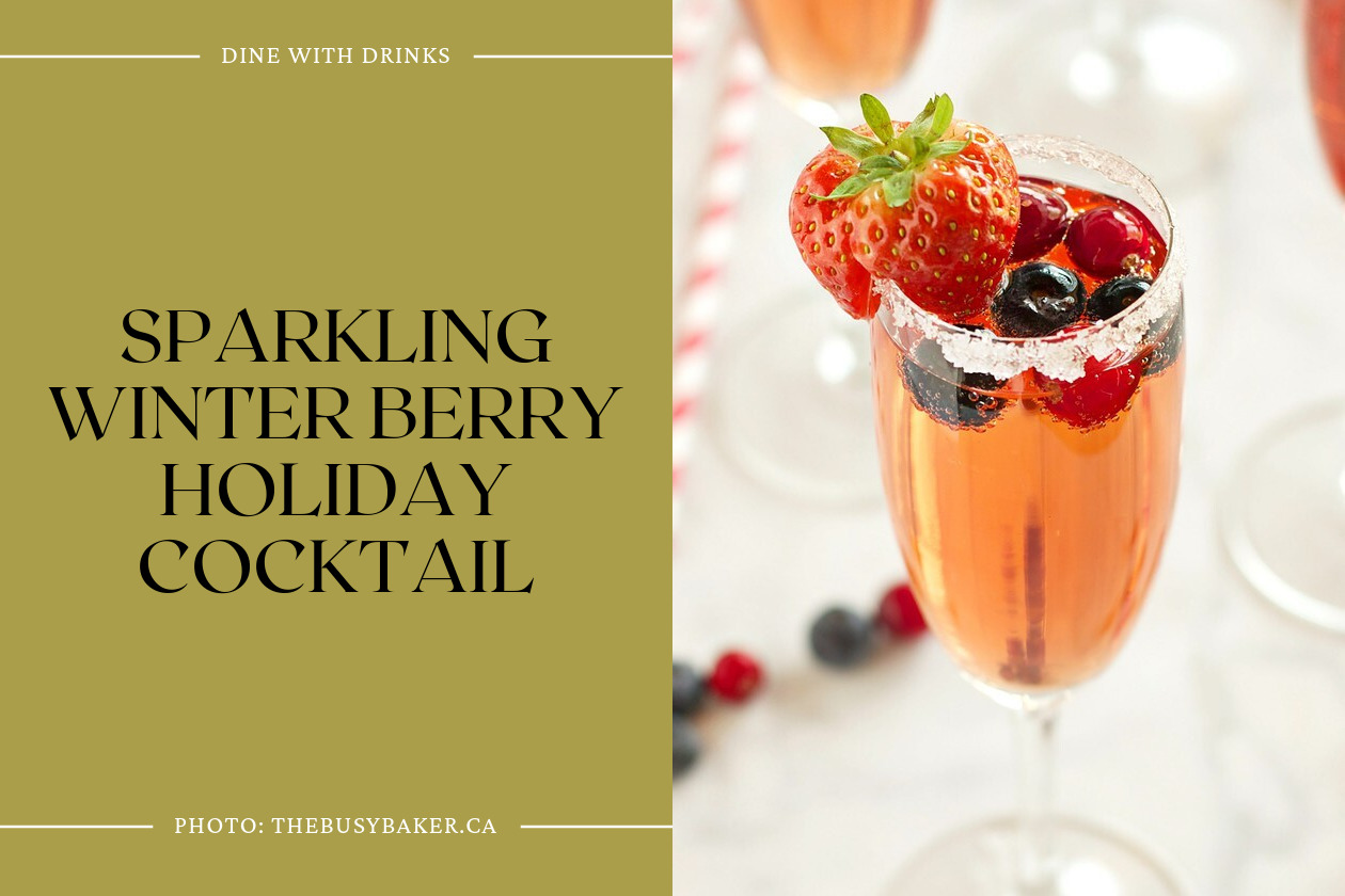 Sparkling Winter Berry Holiday Cocktail