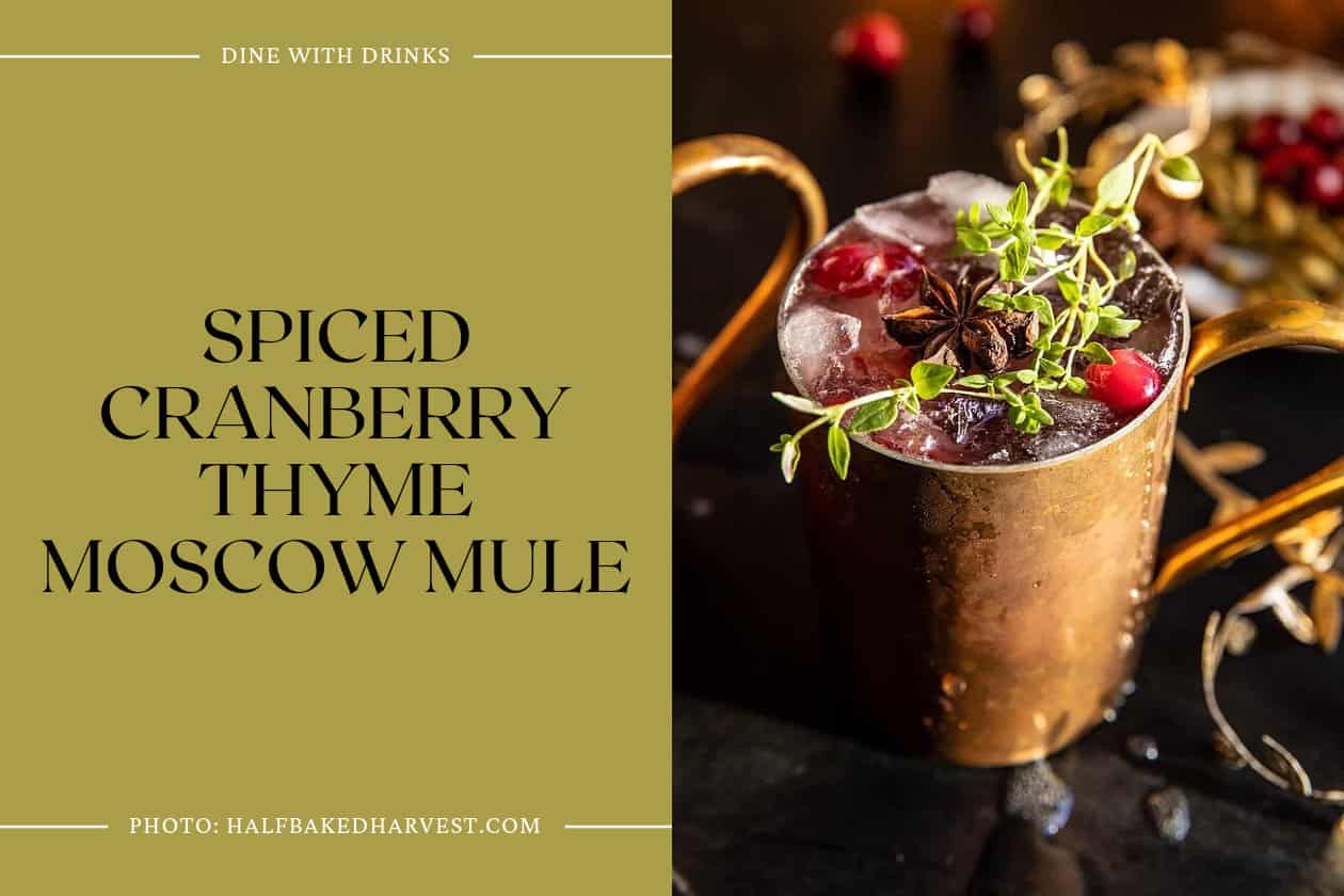 Spiced Cranberry Thyme Moscow Mule