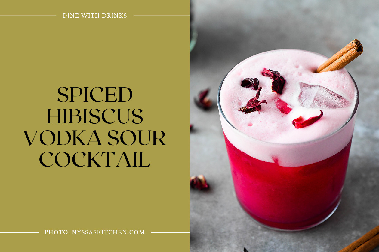 Spiced Hibiscus Vodka Sour Cocktail