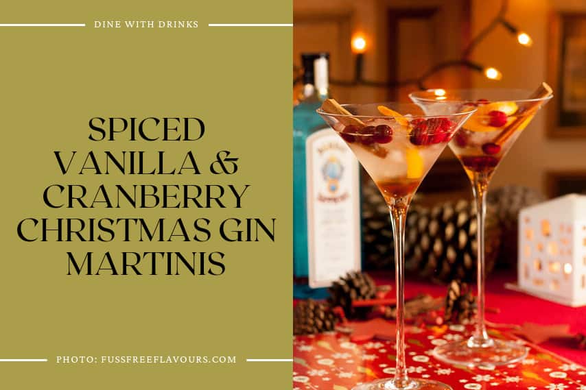 Spiced Vanilla & Cranberry Christmas Gin Martinis