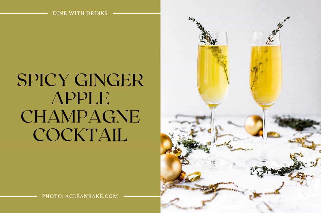 Spicy Ginger Apple Champagne Cocktail