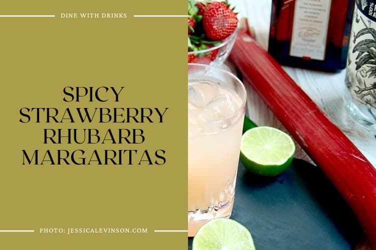 Spicy Strawberry Rhubarb Margaritas