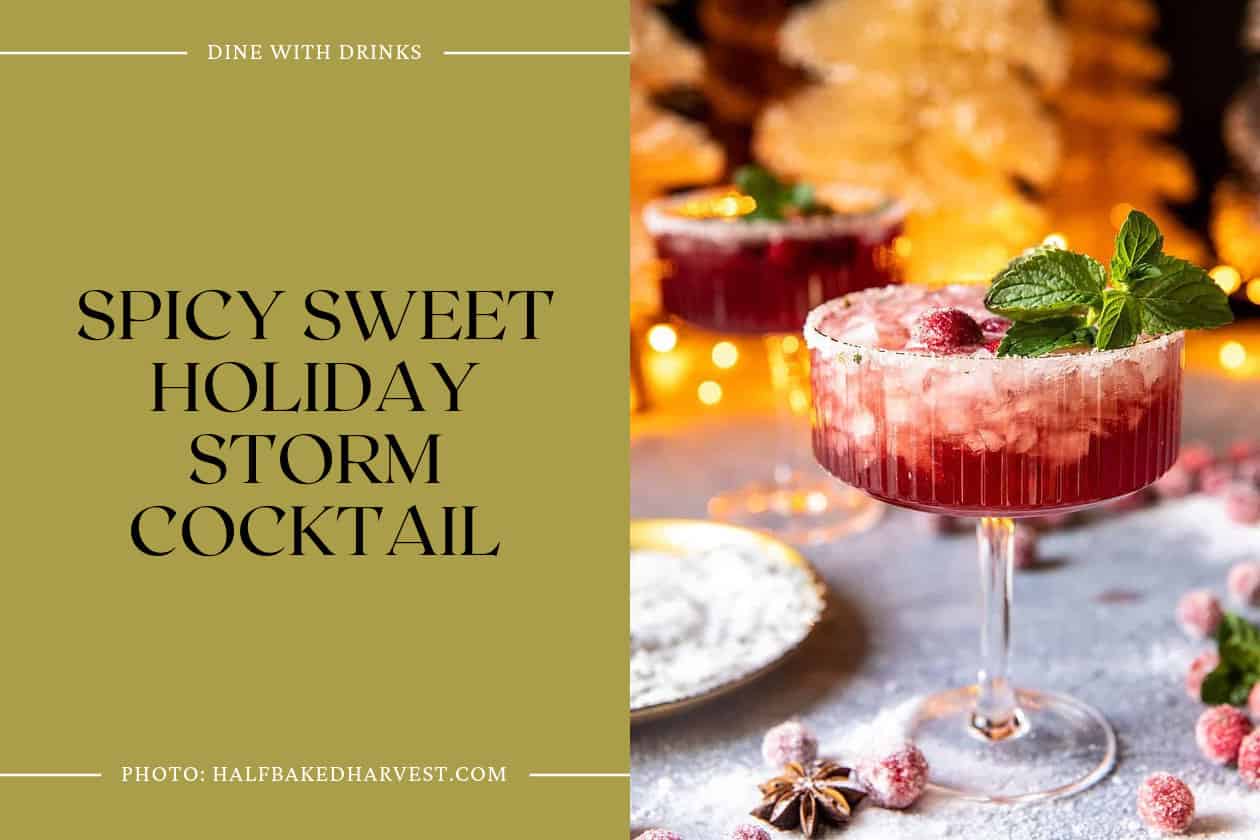 Spicy Sweet Holiday Storm Cocktail