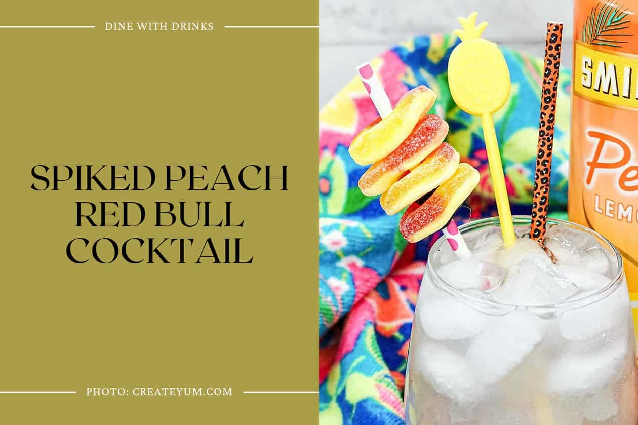 Spiked Peach Red Bull Cocktail