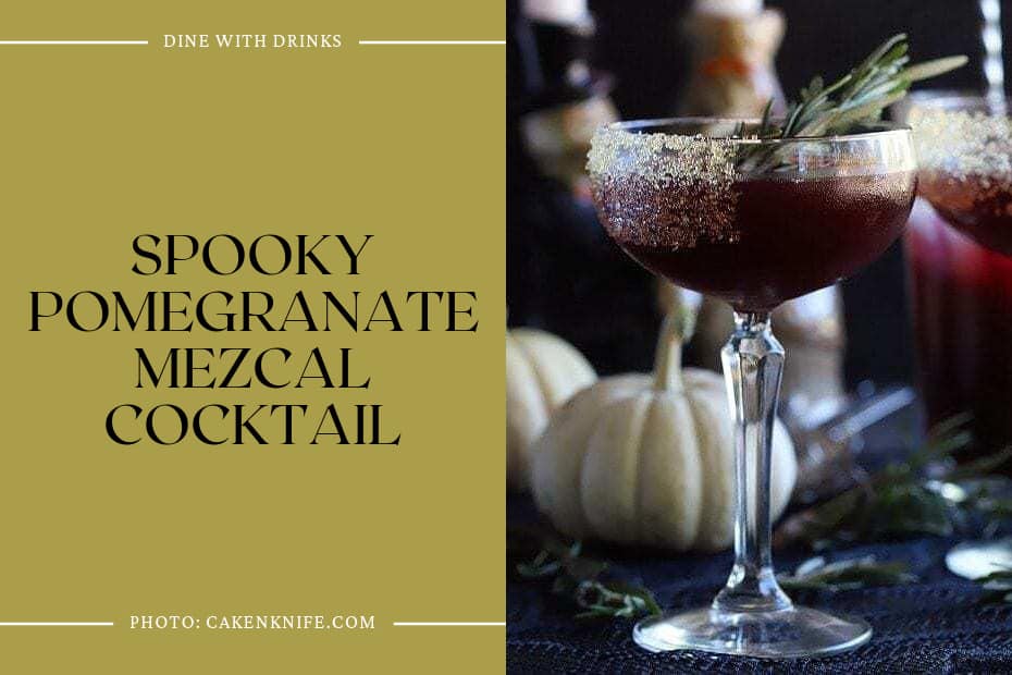 Spooky Pomegranate Mezcal Cocktail