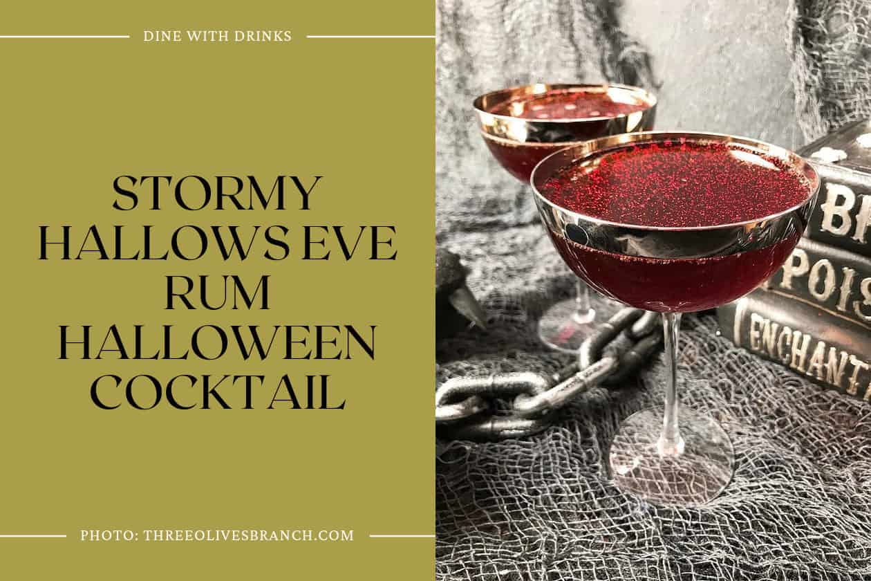 Stormy Hallows Eve Rum Halloween Cocktail