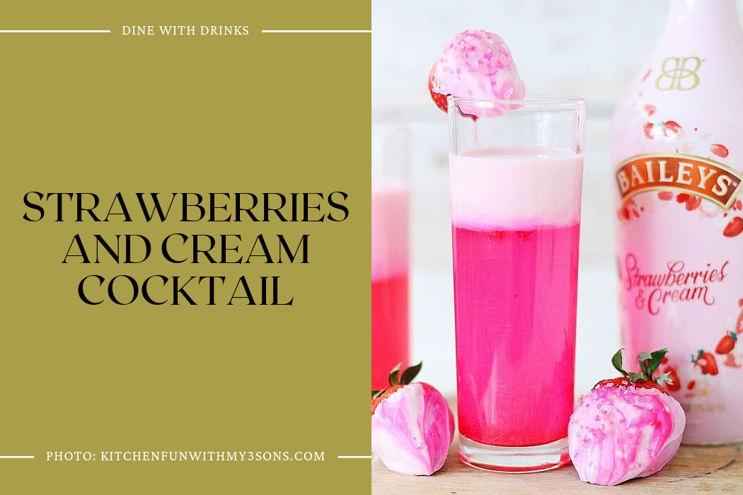 Strawberries And Cream Cocktail