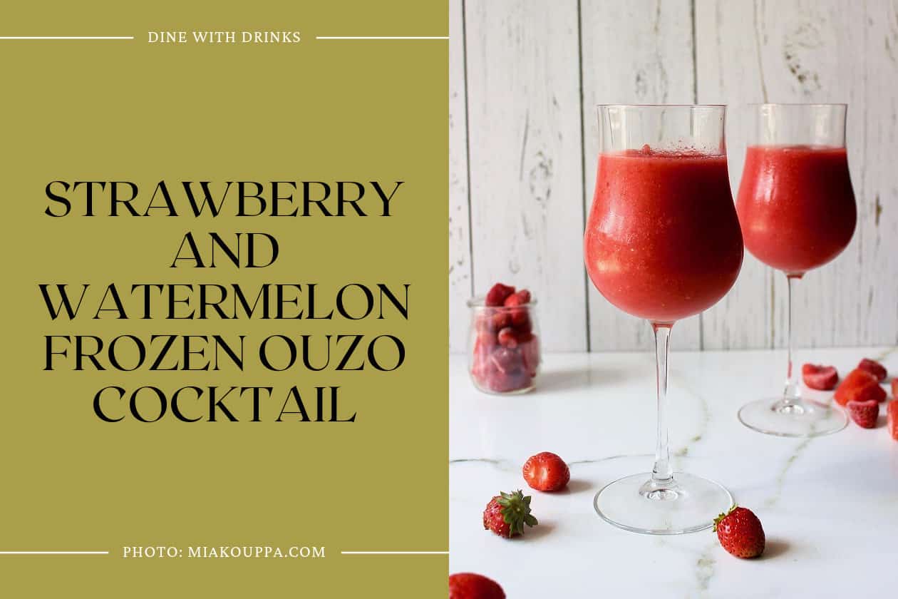 Strawberry And Watermelon Frozen Ouzo Cocktail