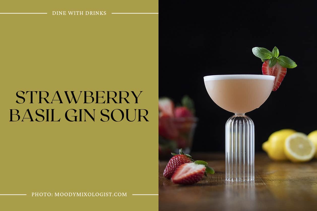 Strawberry Basil Gin Sour