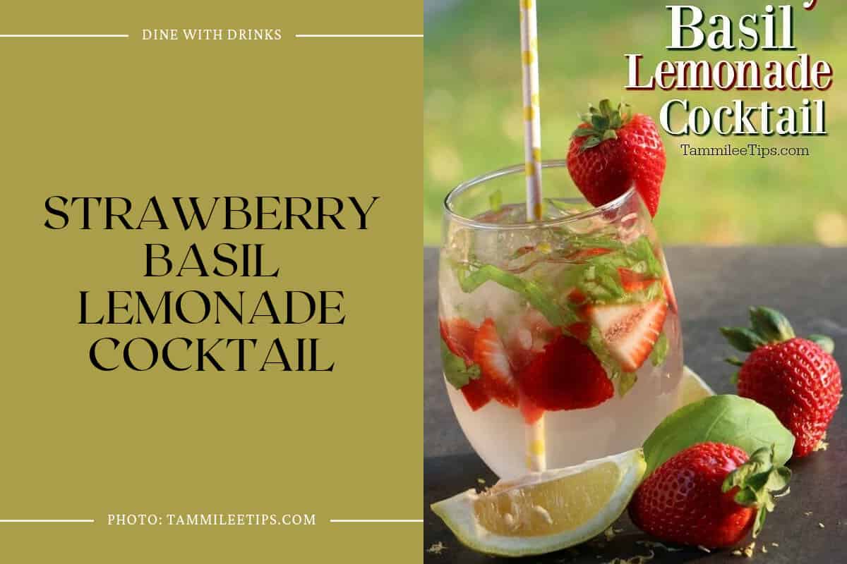 Strawberry Basil Lemonade Cocktail