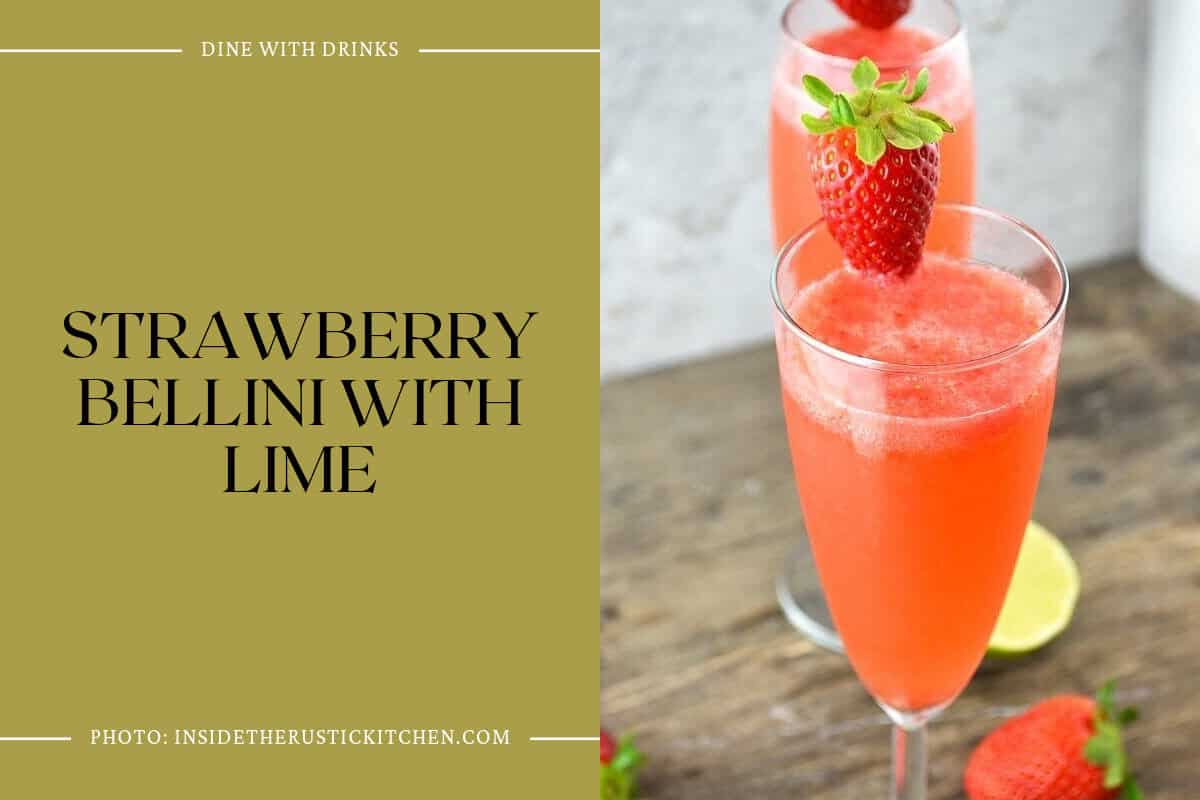Strawberry Bellini With Lime