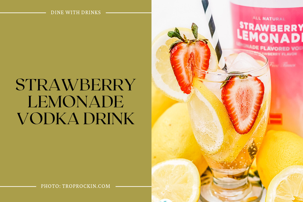 Strawberry Lemonade Vodka Drink