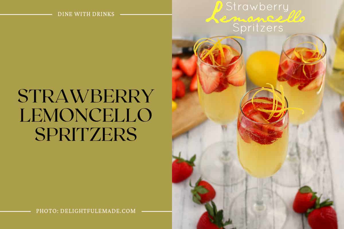 Strawberry Lemoncello Spritzers