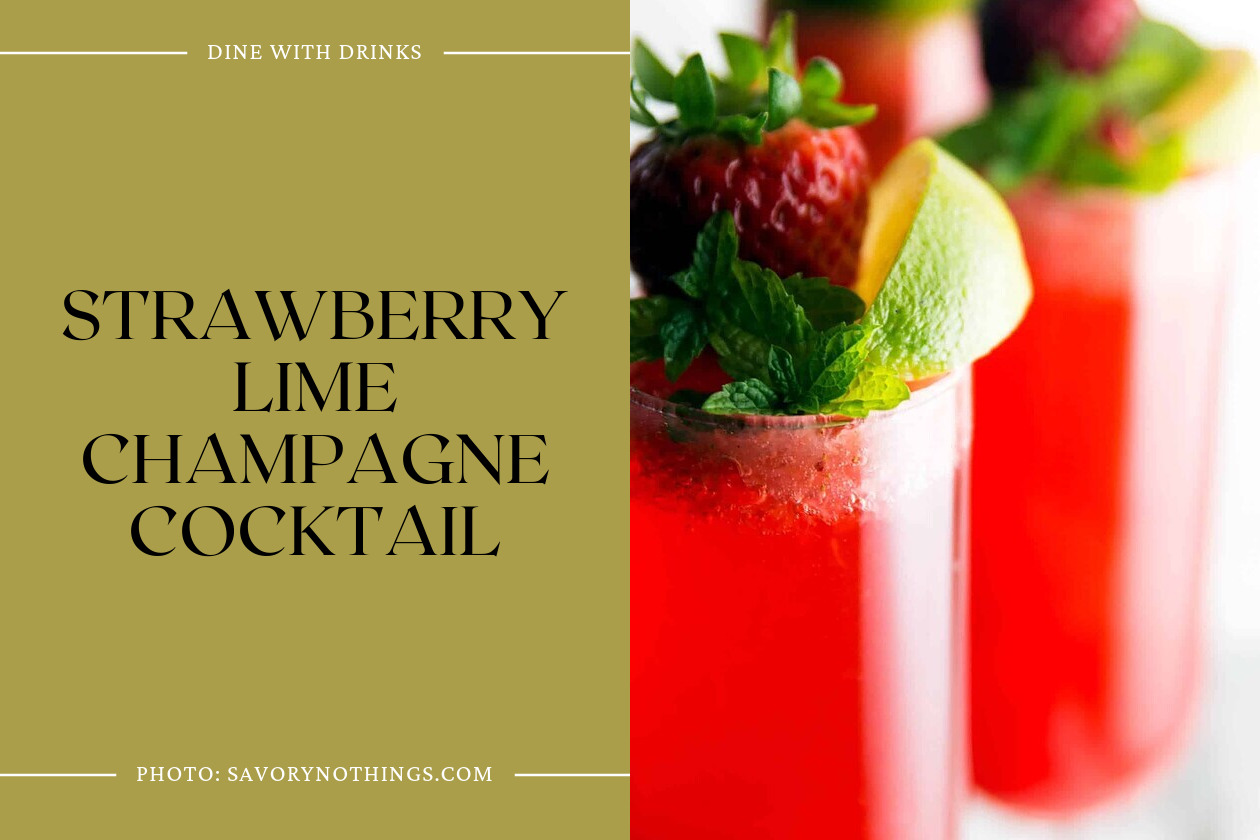 Strawberry Lime Champagne Cocktail