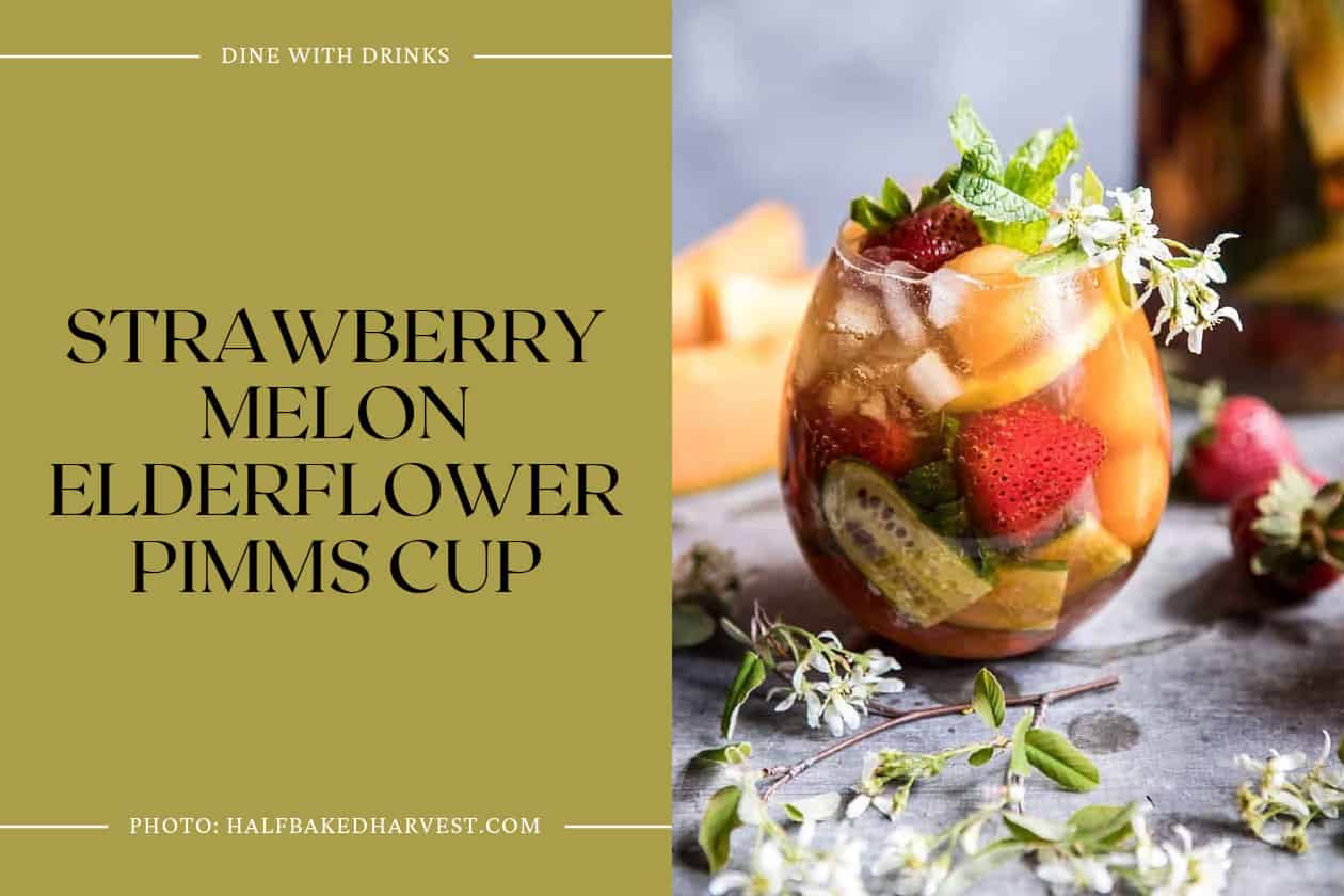 Strawberry Melon Elderflower Pimms Cup