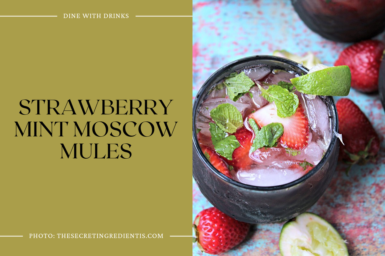 Strawberry Mint Moscow Mules