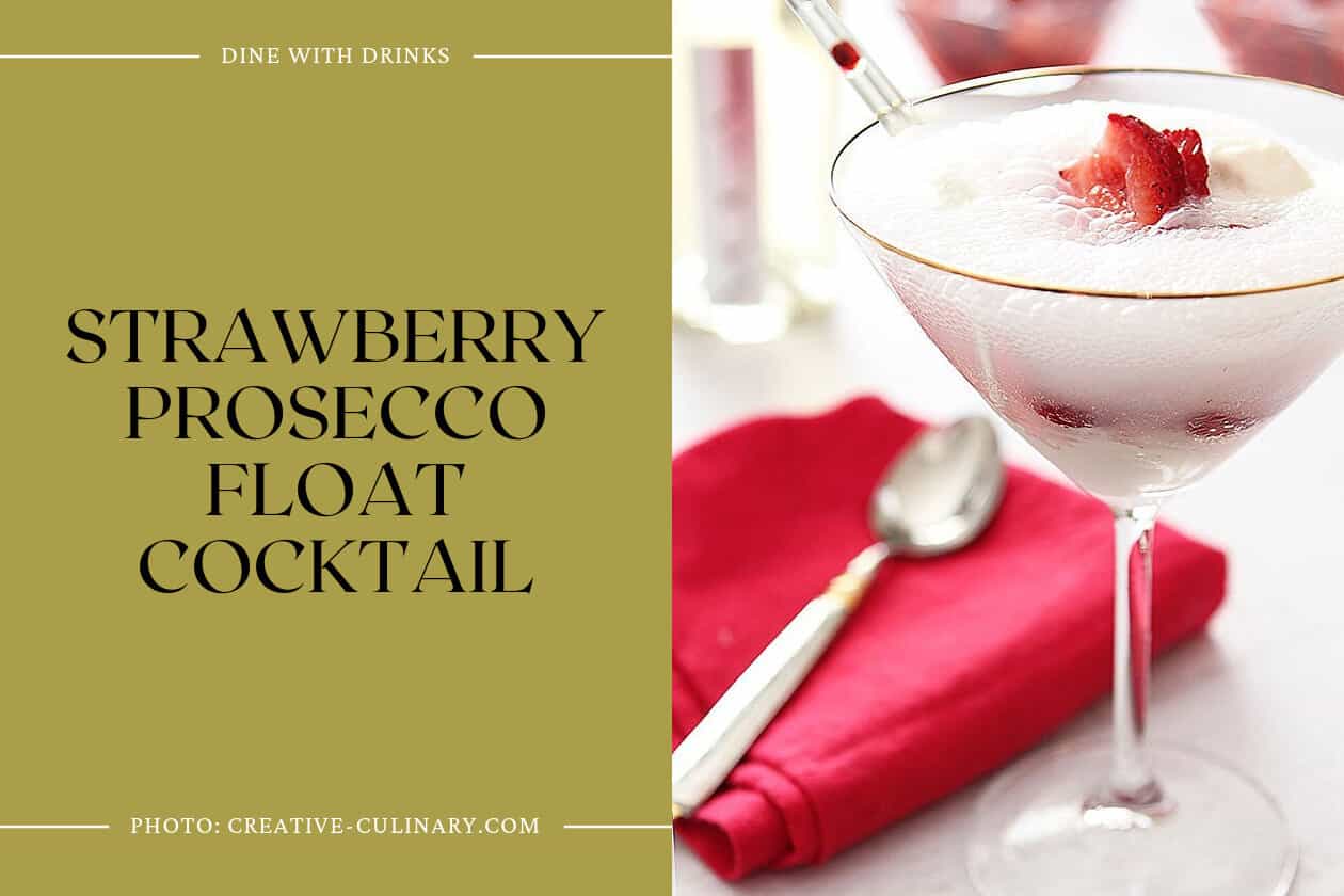 Strawberry Prosecco Float Cocktail