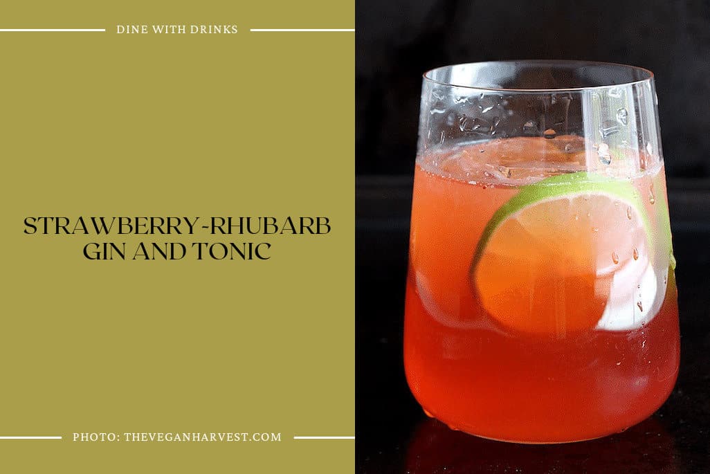 Strawberry-Rhubarb Gin And Tonic