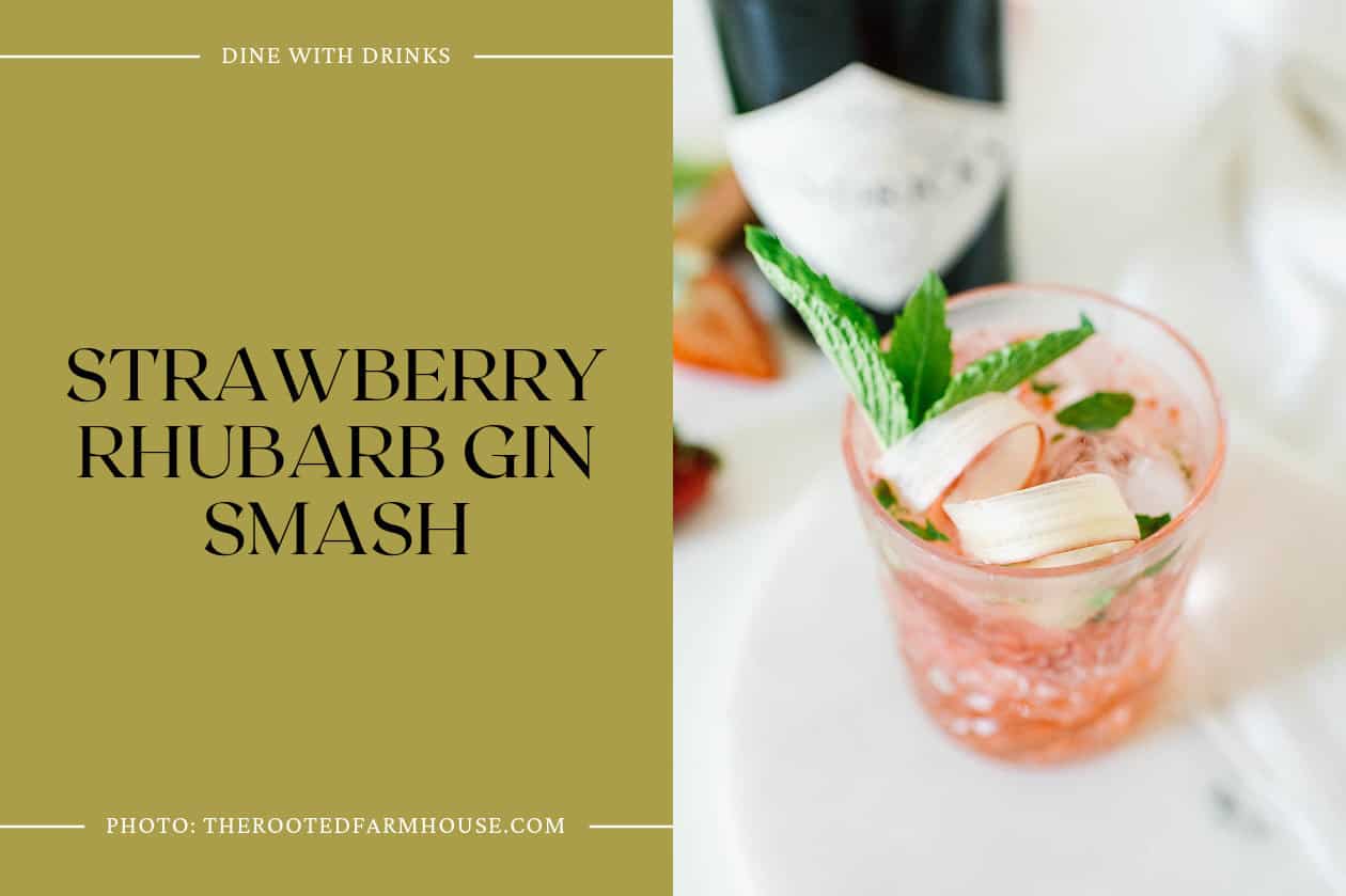 Strawberry Rhubarb Gin Smash