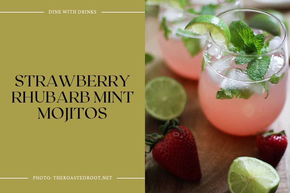 Strawberry Rhubarb Mint Mojitos
