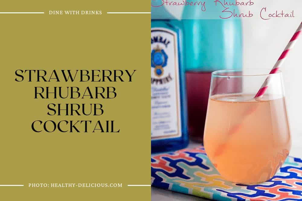 Strawberry Rhubarb Shrub Cocktail