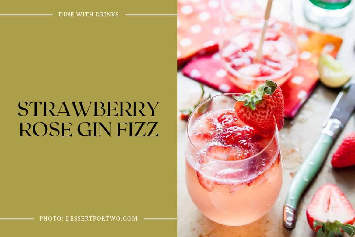 Strawberry Rose Gin Fizz