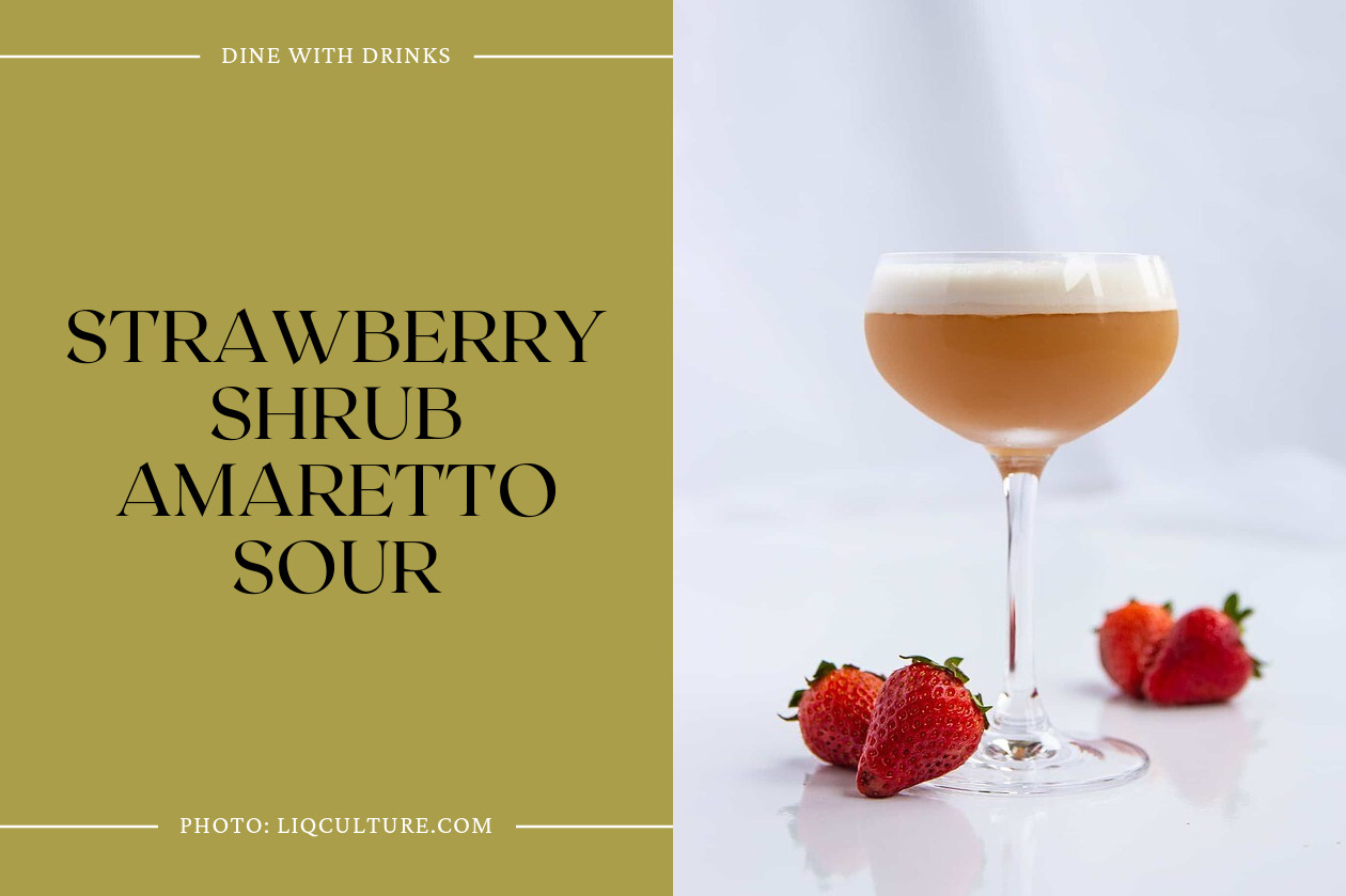 Strawberry Shrub Amaretto Sour
