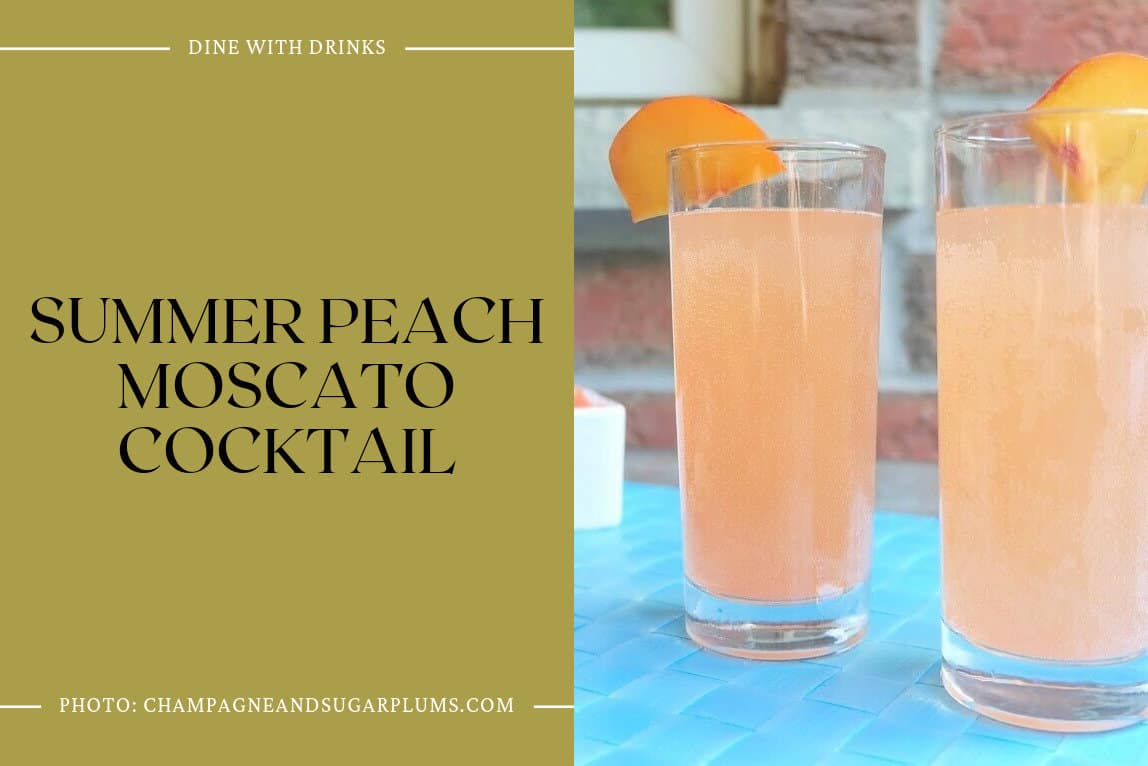 Summer Peach Moscato Cocktail