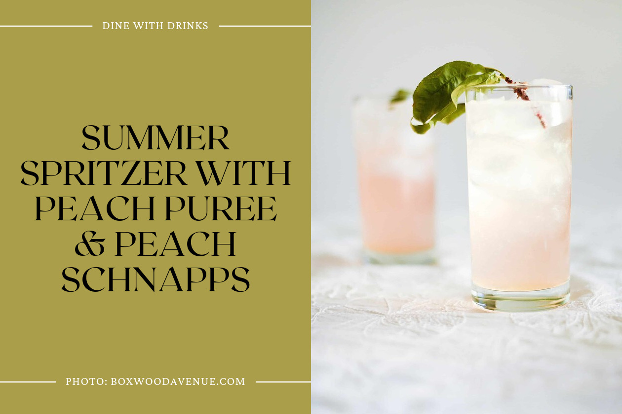 Summer Spritzer With Peach Puree & Peach Schnapps