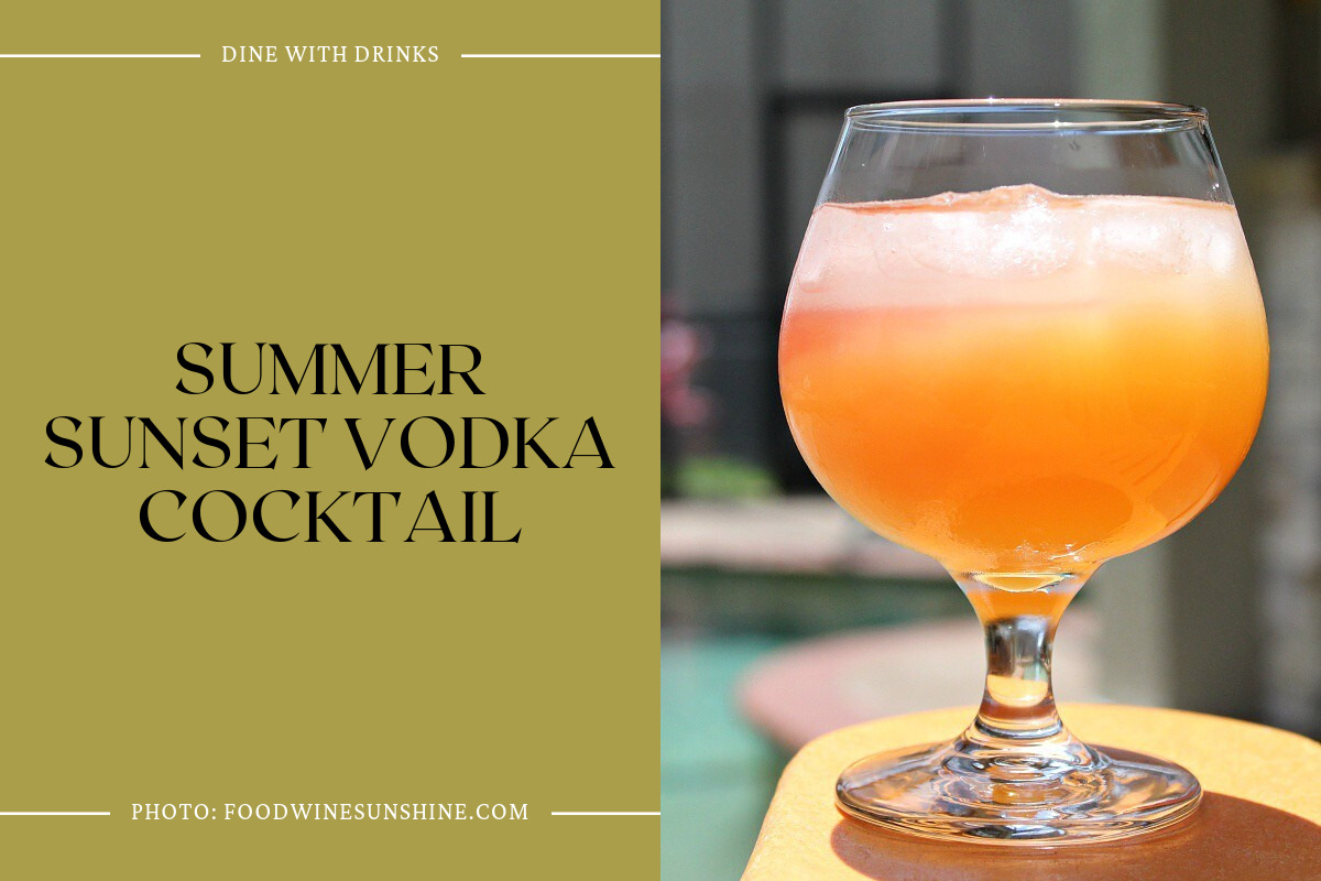 Summer Sunset Vodka Cocktail