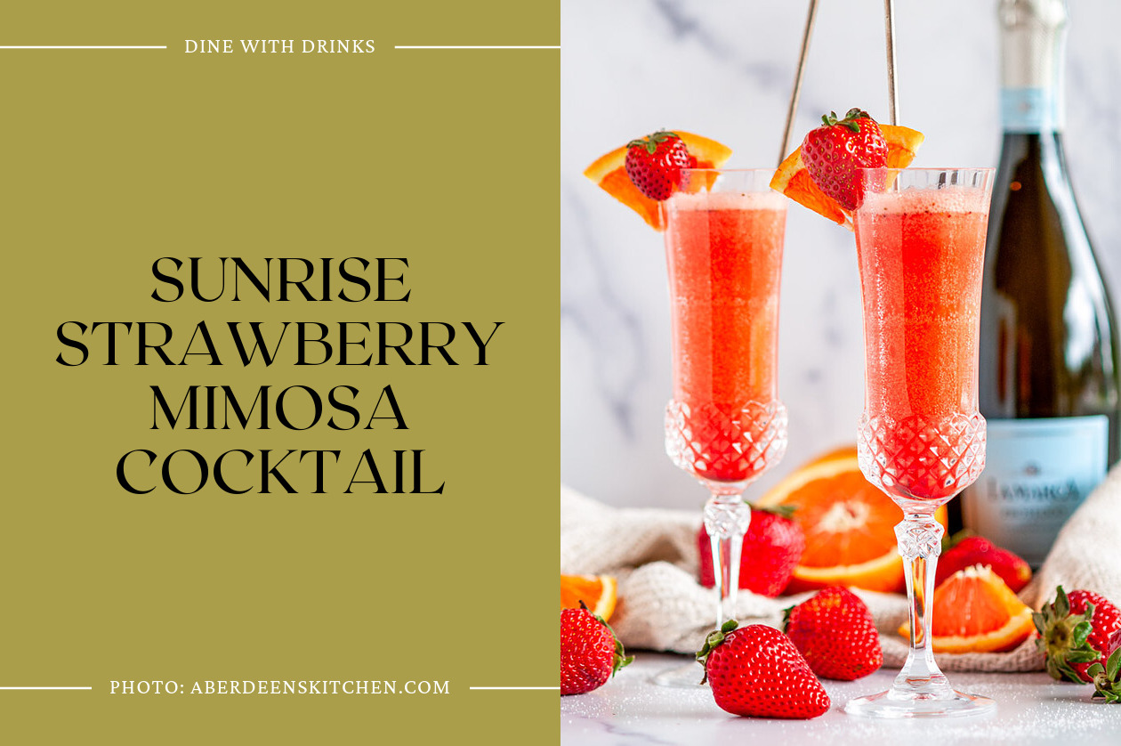 Sunrise Strawberry Mimosa Cocktail
