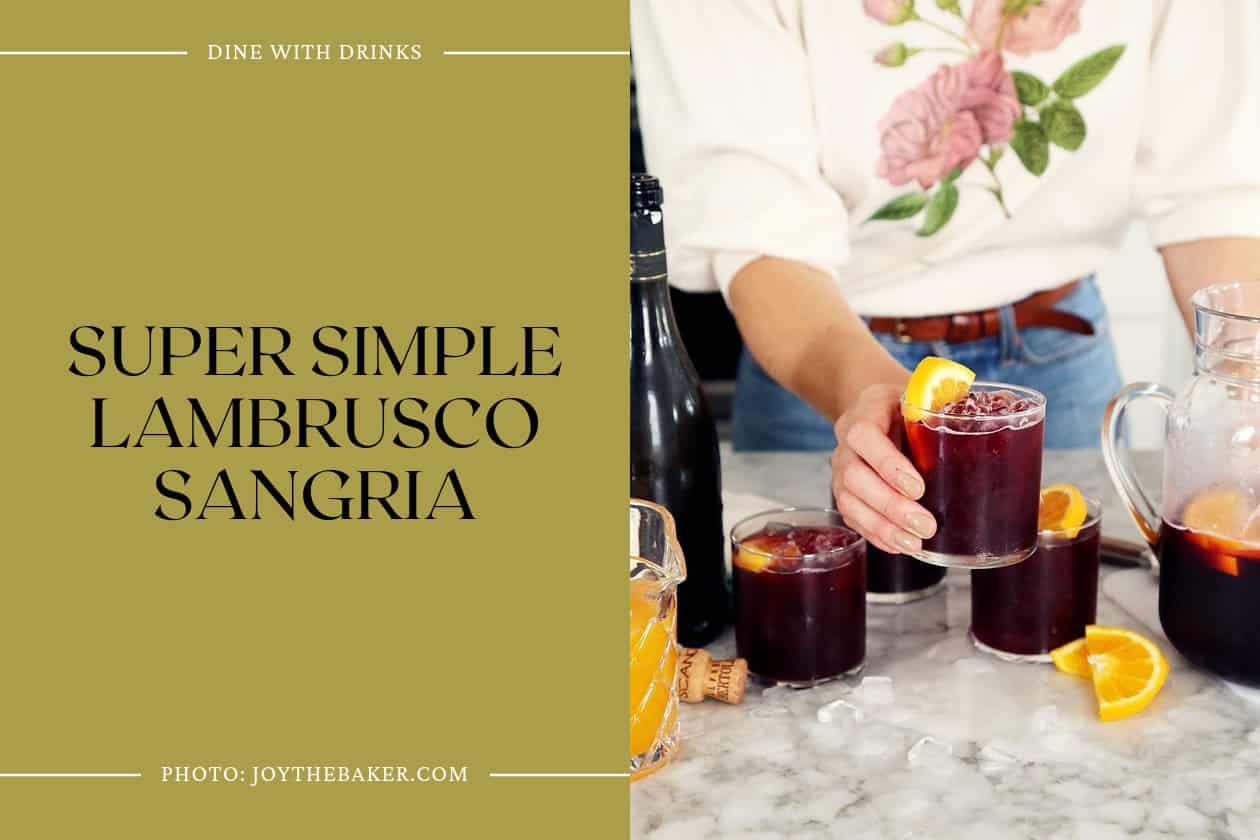 Super Simple Lambrusco Sangria