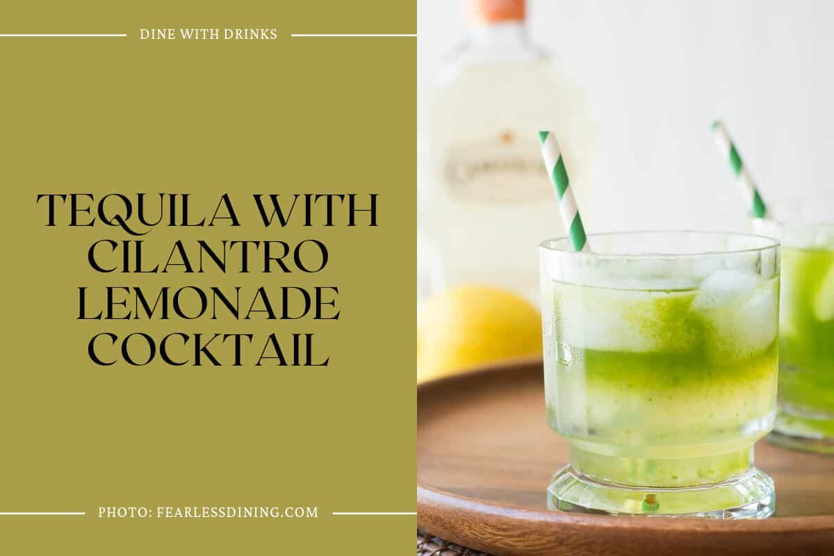 Tequila With Cilantro Lemonade Cocktail