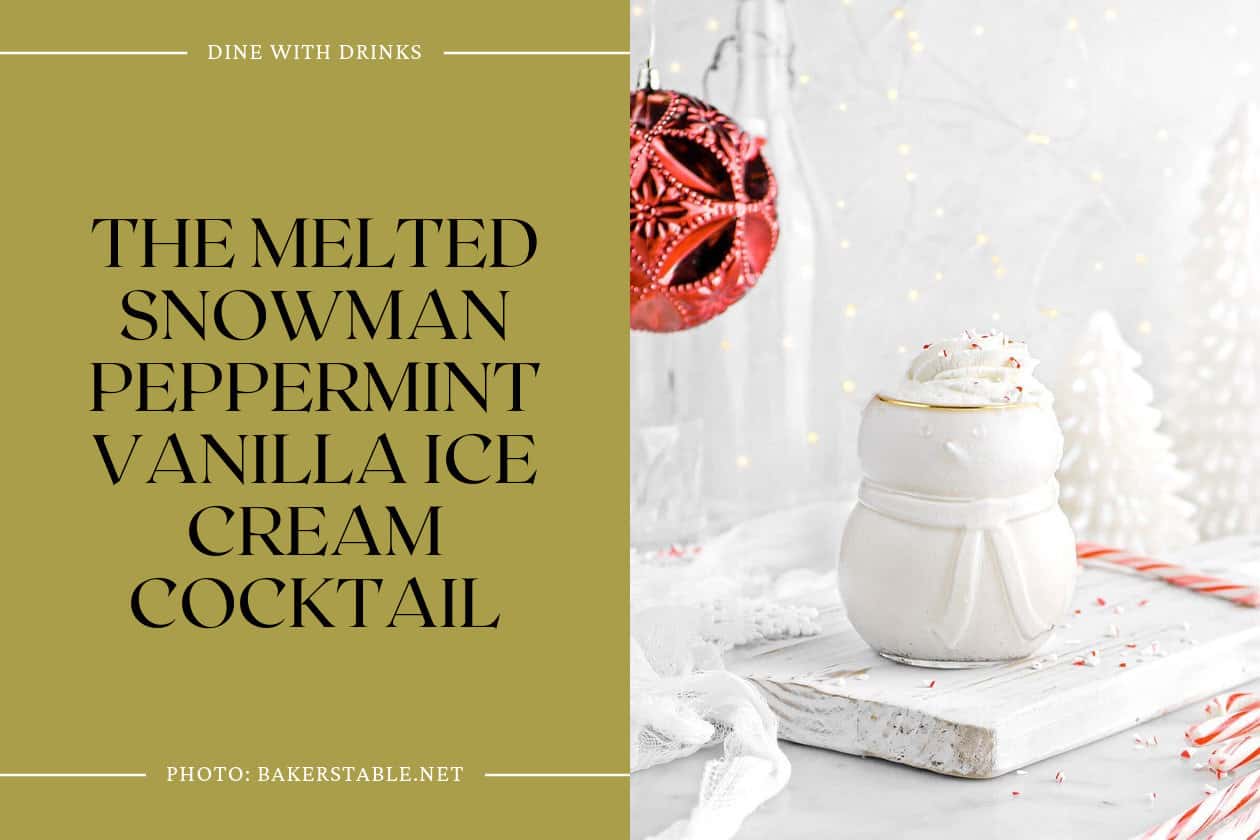 The Melted Snowman Peppermint Vanilla Ice Cream Cocktail