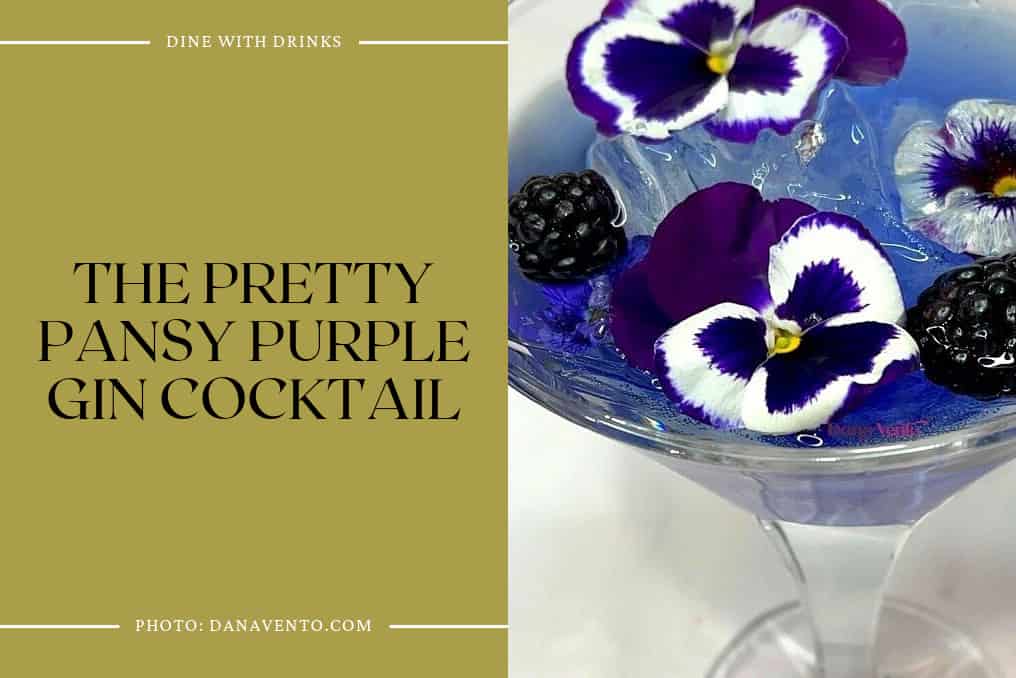 The Pretty Pansy Purple Gin Cocktail