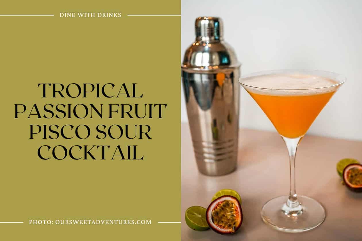 Tropical Passion Fruit Pisco Sour Cocktail