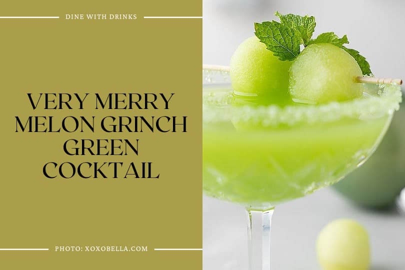 Very Merry Melon Grinch Green Cocktail